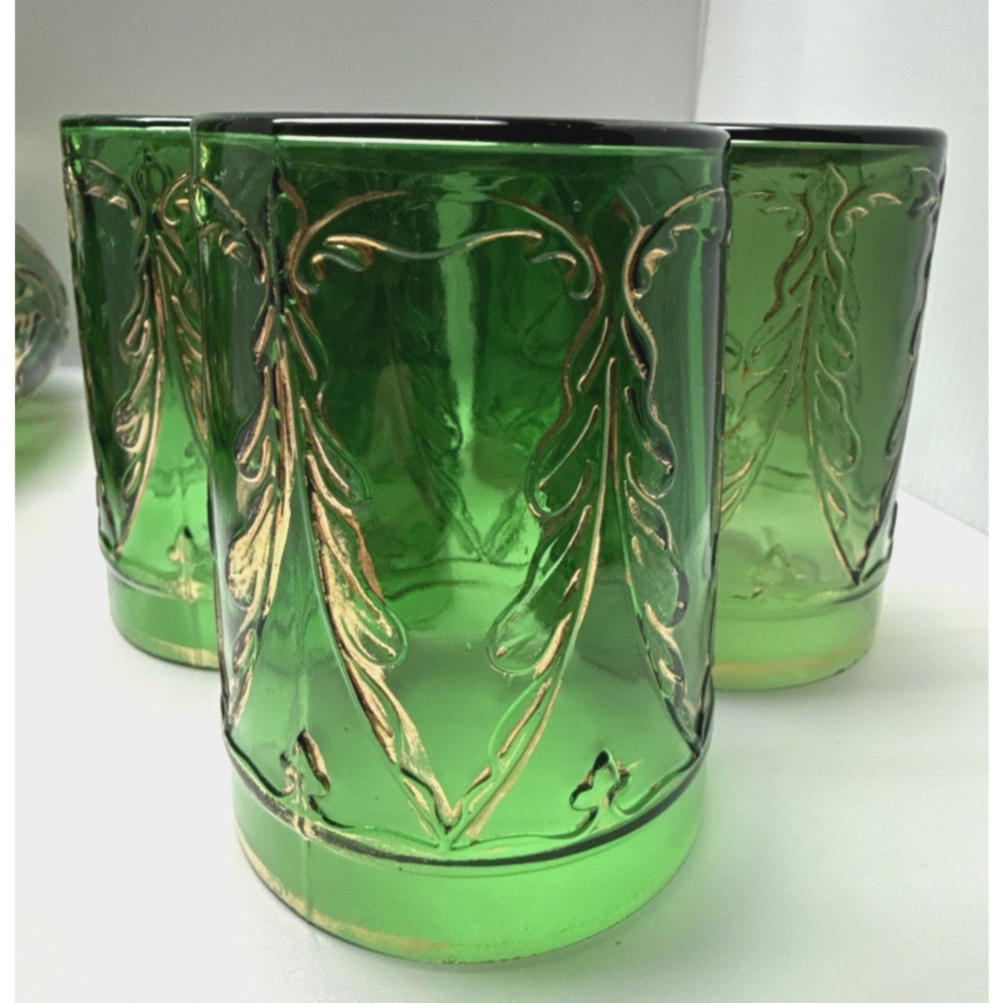 Eapg Lot of 6 Dugan Glass Waving Quill Water Lemonade Set Pitcher Tumbler As Is