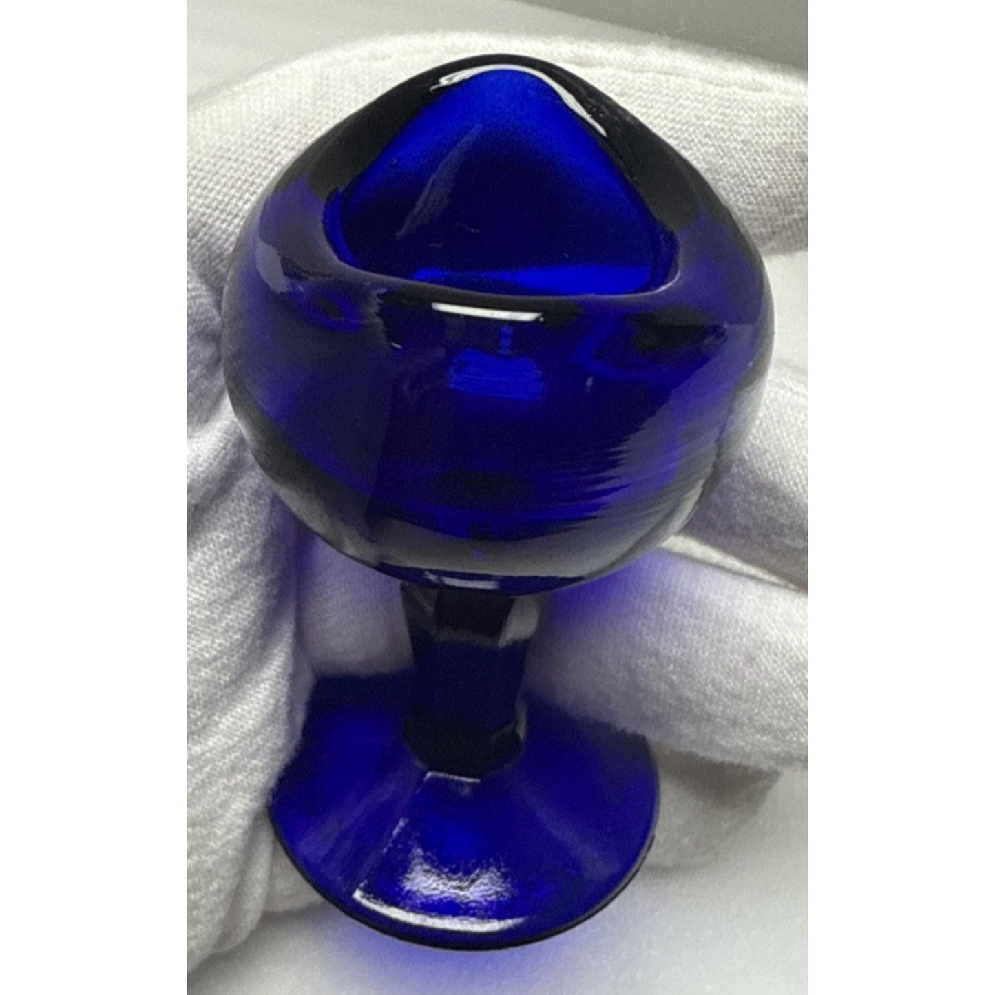 Antique John Bull Cobalt Blue Trademark 1917 Pinched Eye Wash Cup