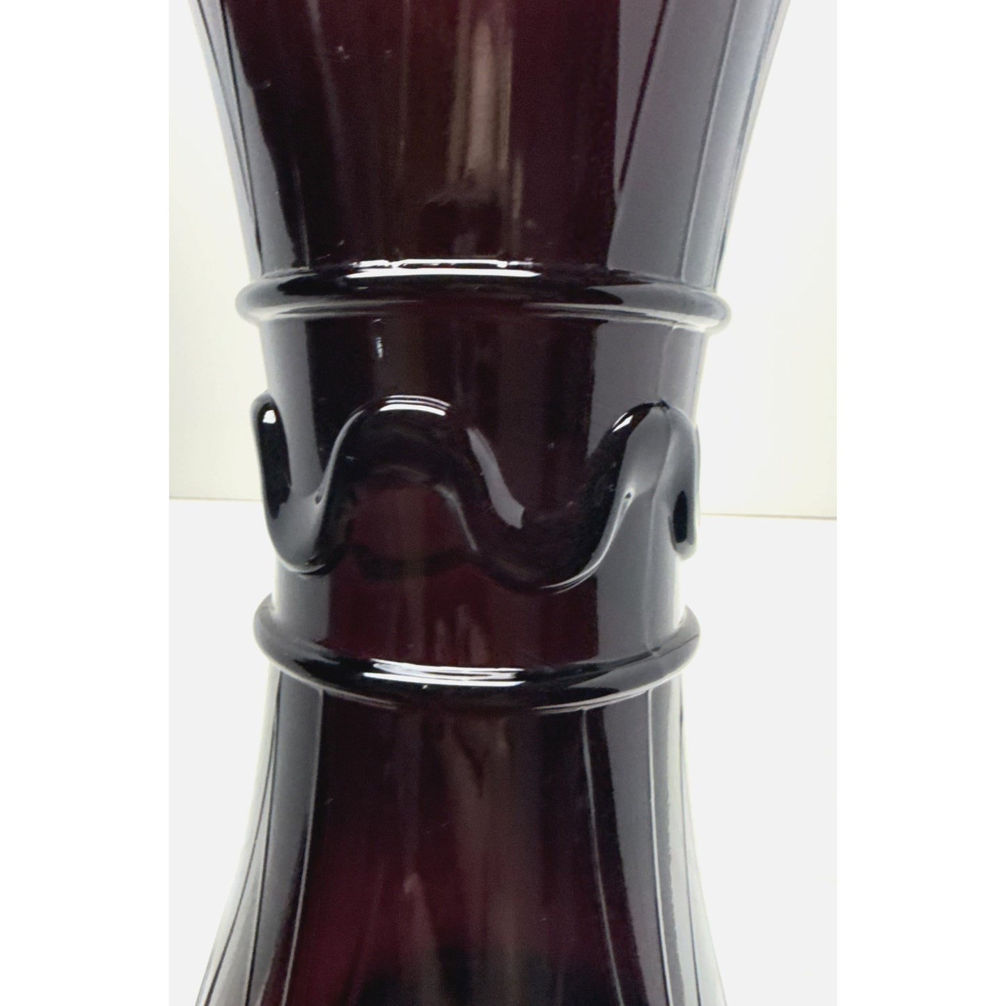 MCM Italy Empoli Glass Genie Bottle Decanter Purple Amethyst No Stopper As Is