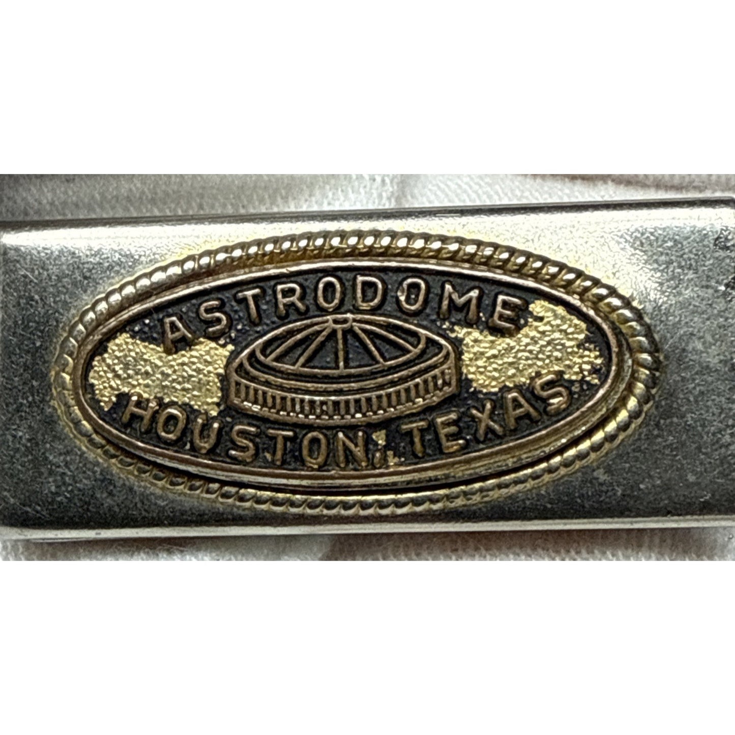 Vintage Astros Astrodome Houston Tx Watch Key Fob Keychain Magnetic Metal As Is