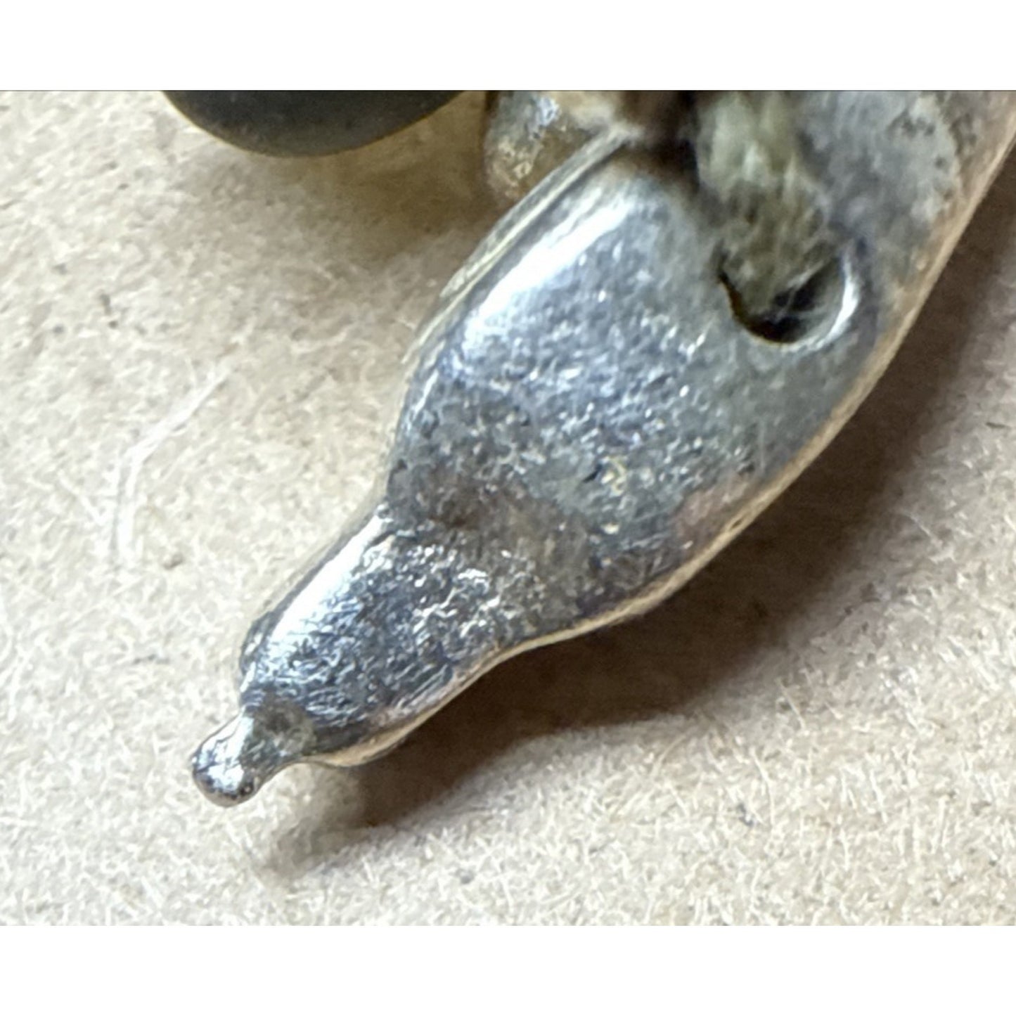 Vintage Native Bird Zuni Fetish Liquid Sterling Silver Beaded Necklace As-Is