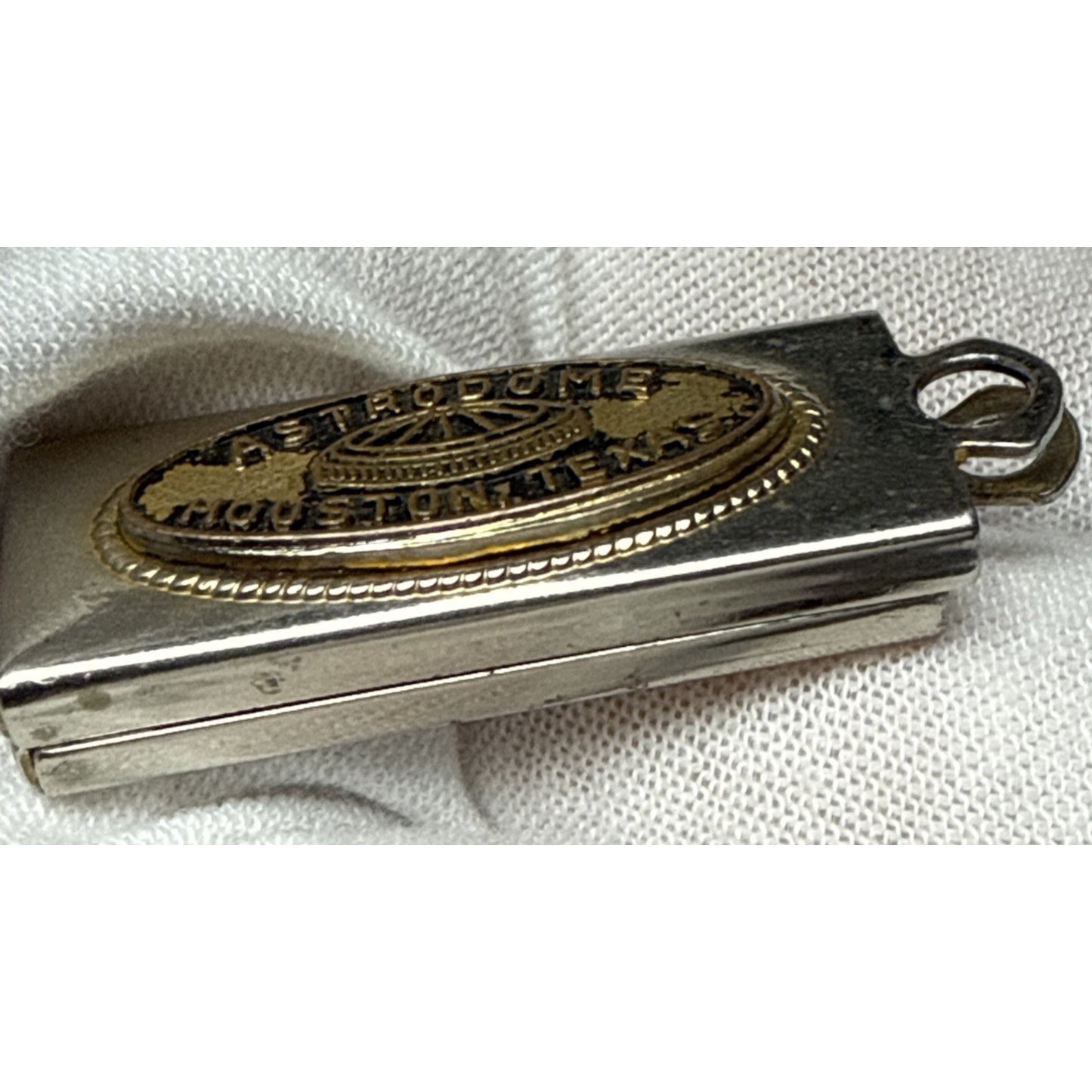 Vintage Astros Astrodome Houston Tx Watch Key Fob Keychain Magnetic Metal As Is