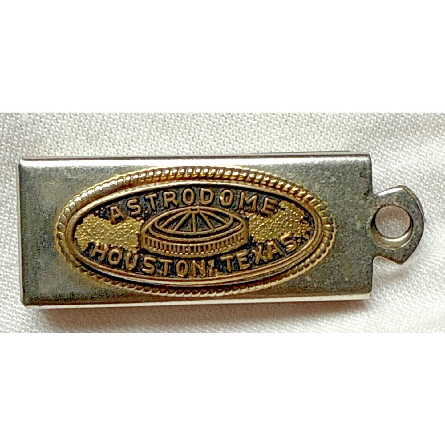 Vintage Astros Astrodome Houston Tx Watch Key Fob Keychain Magnetic Metal As Is