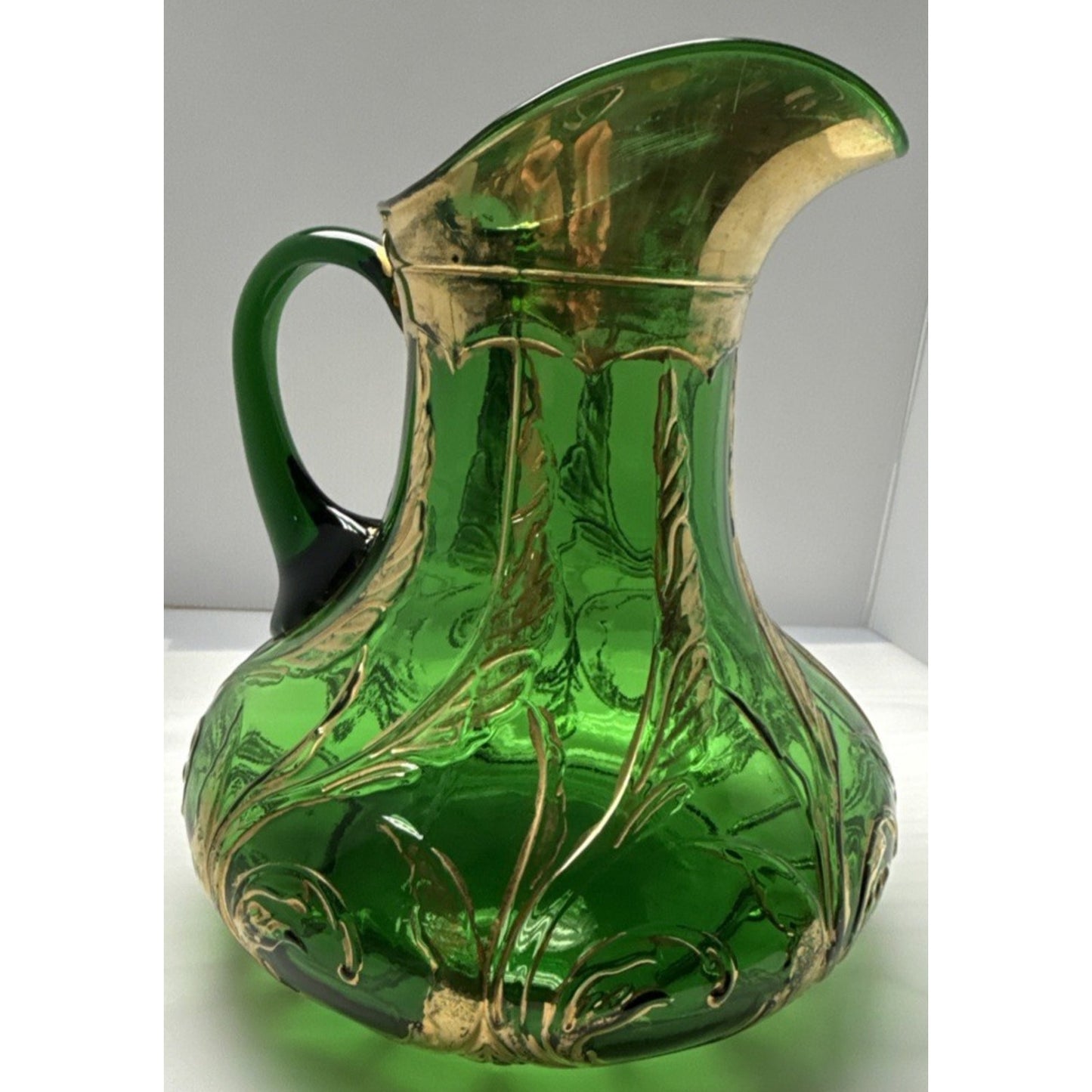 Eapg Lot of 6 Dugan Glass Waving Quill Water Lemonade Set Pitcher Tumbler As Is