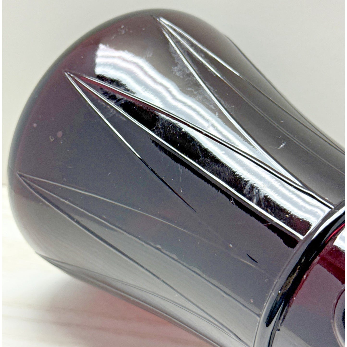 MCM Italy Empoli Glass Genie Bottle Decanter Purple Amethyst No Stopper As Is