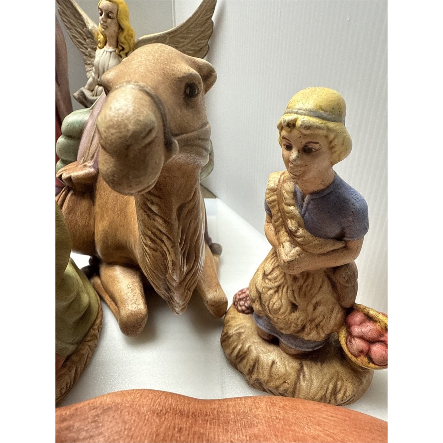 Vintage Lot of 19 Holland Mold Ceramic Nativity Set Painted As Is