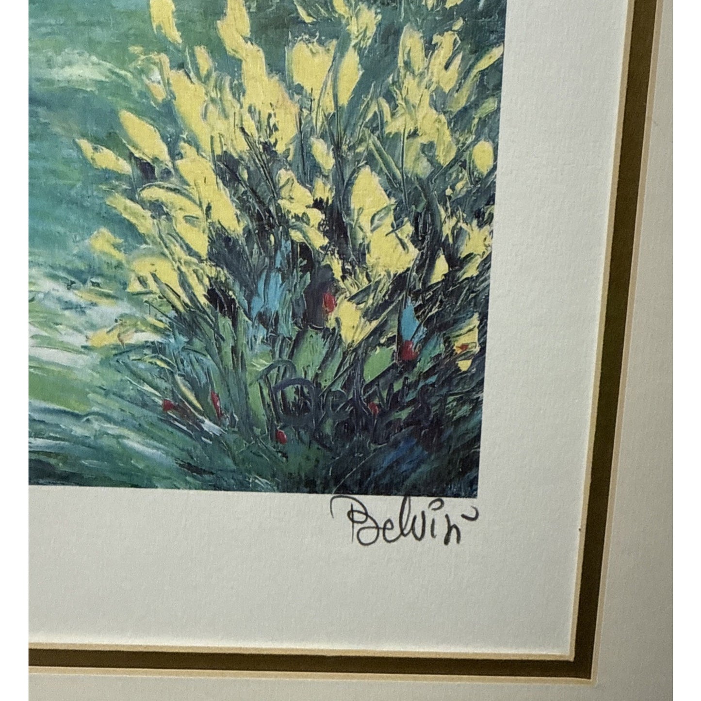 Belvisi Country Side #1 Lithograph Signed Number 90/390 Framed Matted As-Is