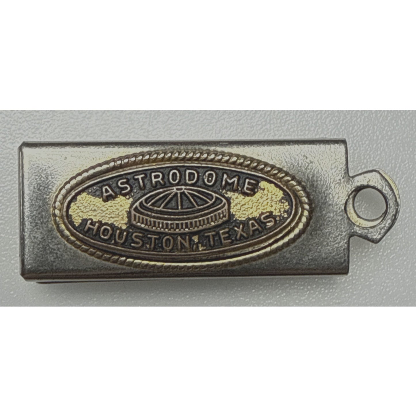 Vintage Astros Astrodome Houston Tx Watch Key Fob Keychain Magnetic Metal As Is