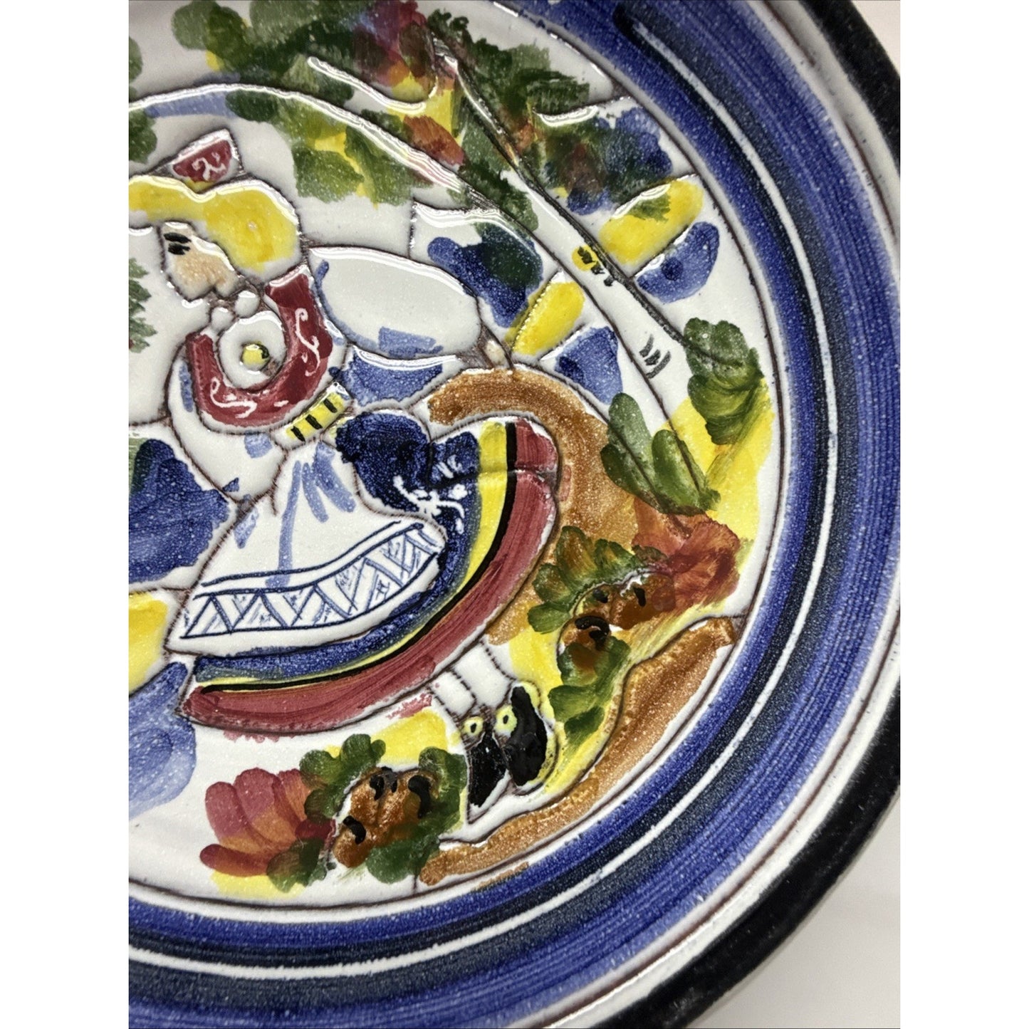 Vintage Terra 1 Norway Hand Painted Folk Art Plate Greetings from Rjukan Girl