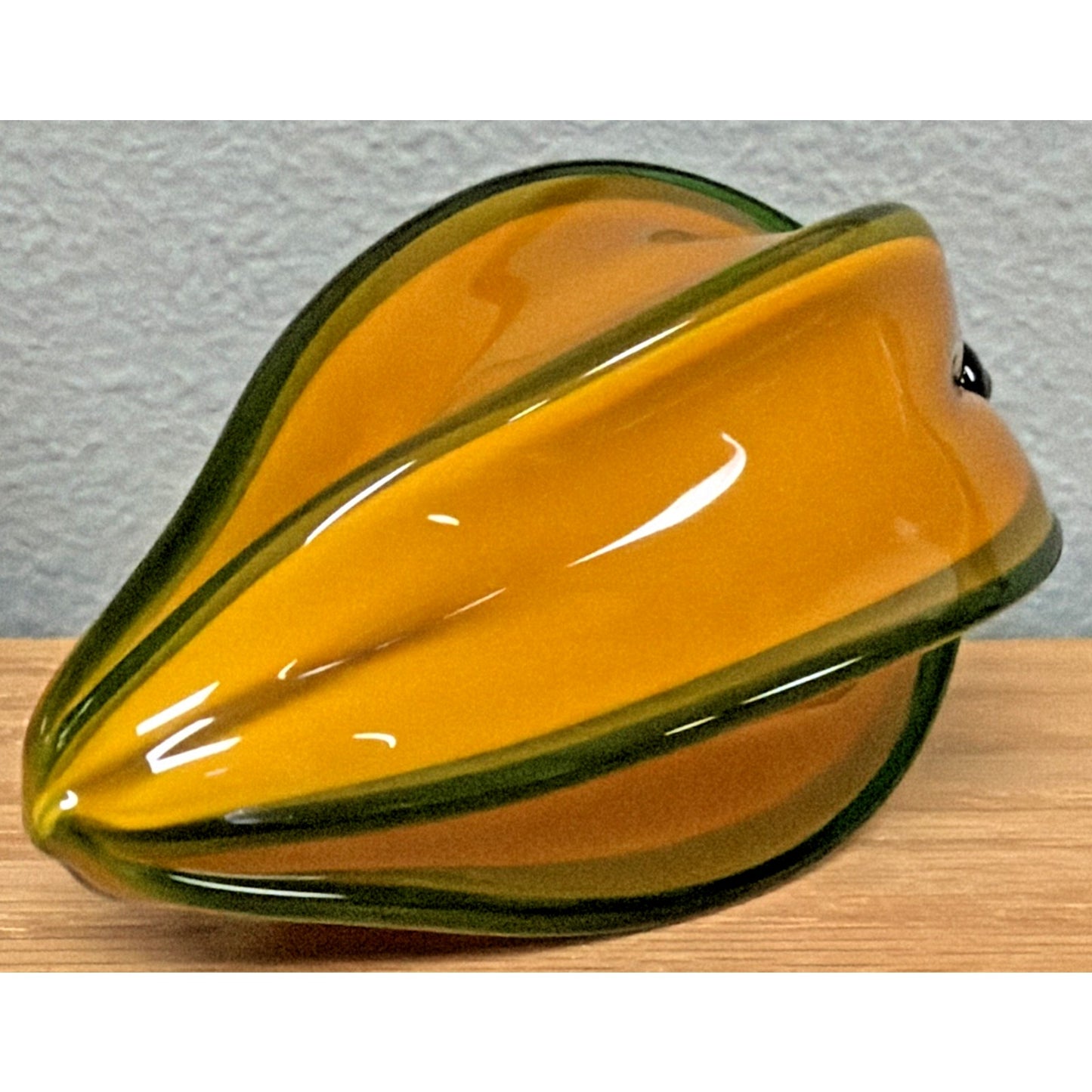Vintage Murano Glass Star Fruit Squash Vegetable Paperweight Layered Applied