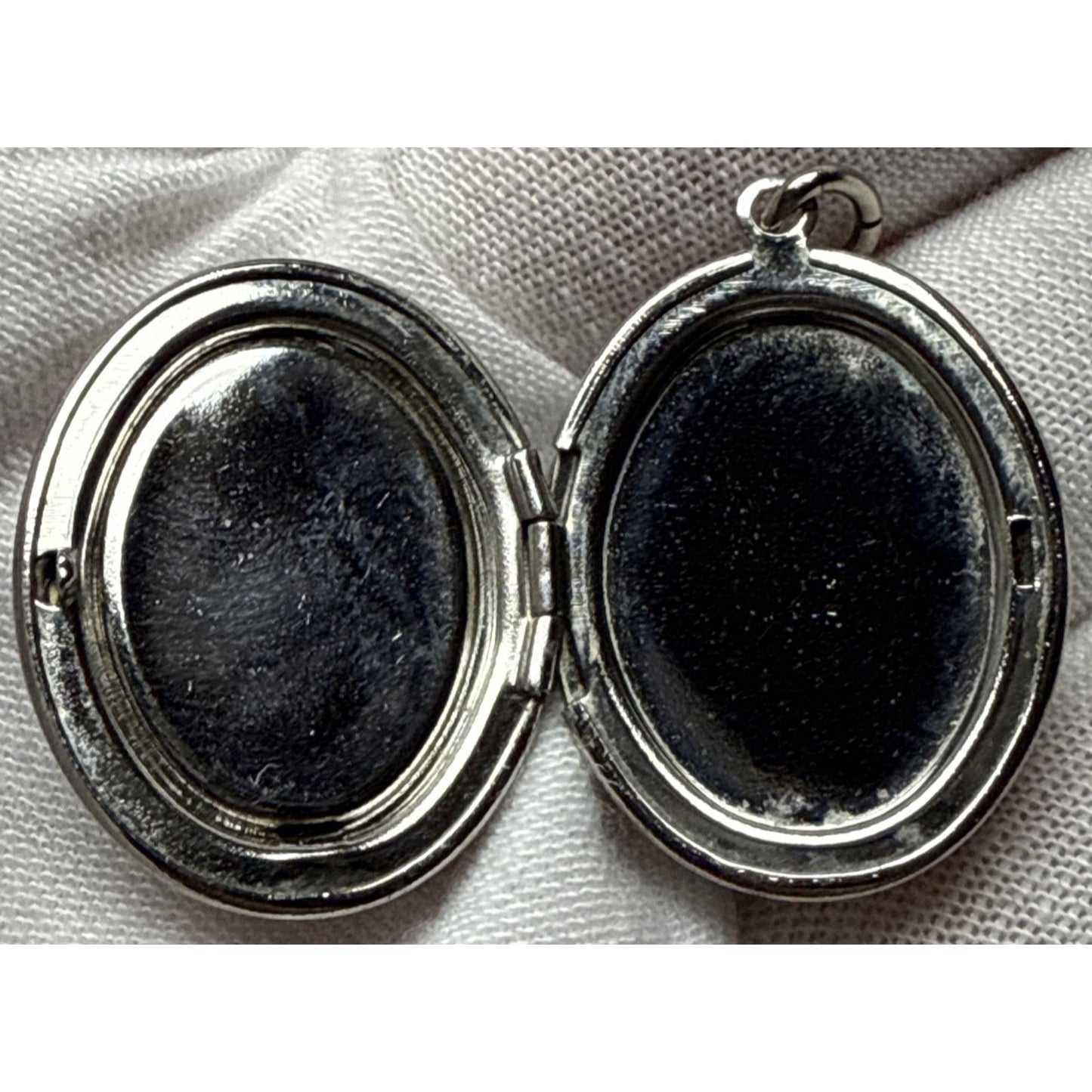 Vintage Purple Amethyst Stone Pendant Locket Silver Tone As Is