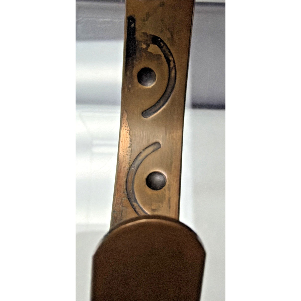 Solid Pure Copper Cuff Bracelet Adjustable Masonic Raised Eye Crescent Moon