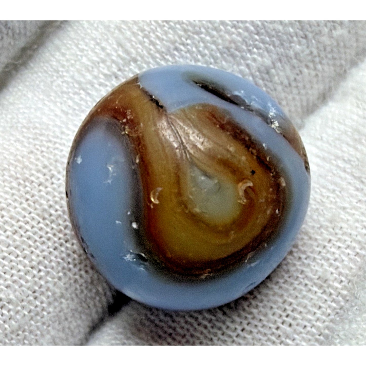 Old Lot of 6 Agate Christensen Peltier Vitro Art Glass Swirl Marbles As Is