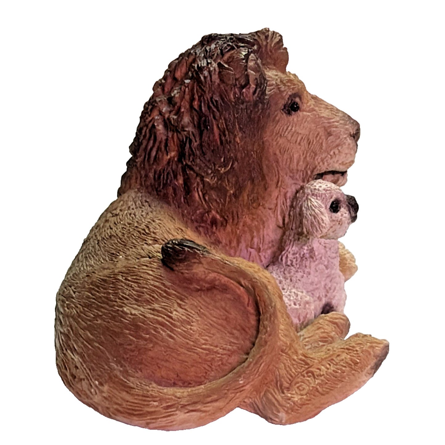 Vintage Stone Critters Lion and Lamb SC-404 Figurine 1992 Ginger Hunter
