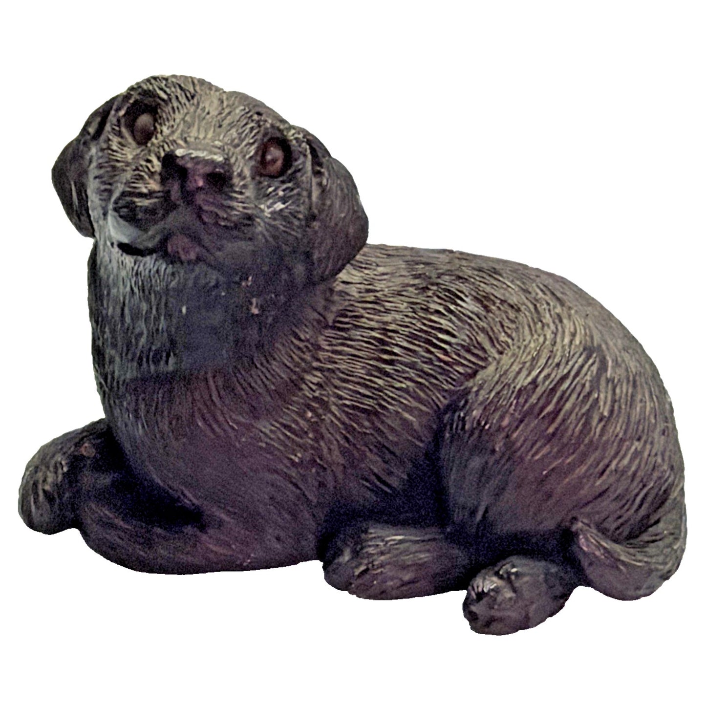 Vtg Jennings Decoy Co Black Lab Puppy Hunting Dog Figurine