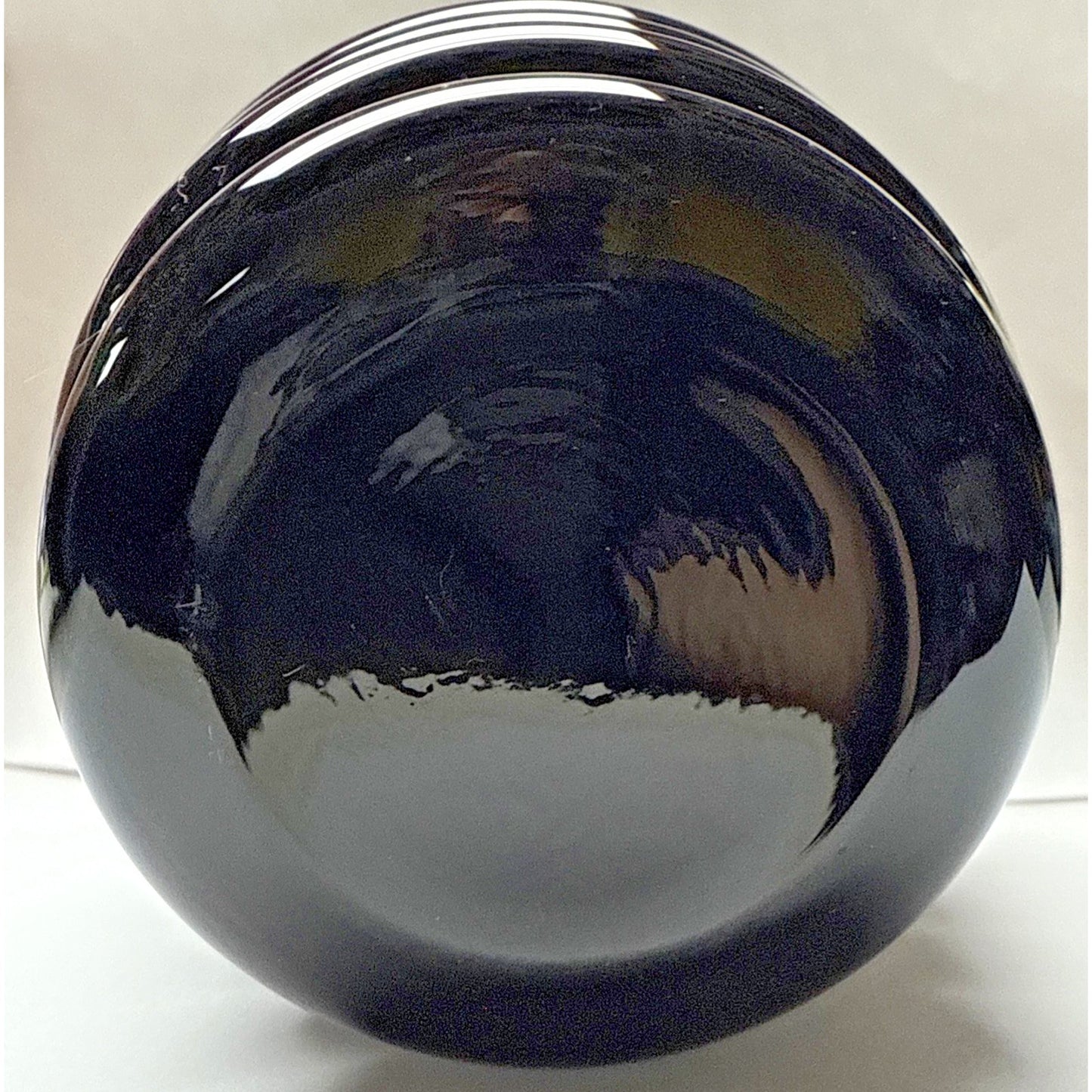 Vtg Finn Crystal Iittala Marlene Vase Kerttu Nurminen Black Amethyst Ribbed Vase