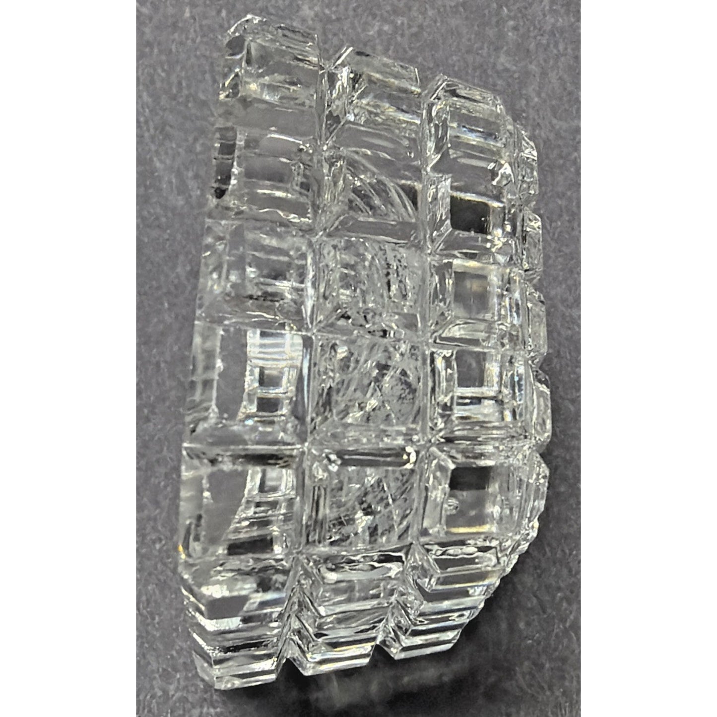 EAPG or ABP Lot of 6 Crystal Glass Square Open Salt Cellar Block Pattern As Is