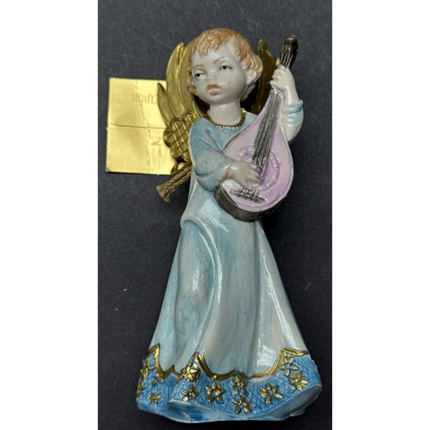 Vintage Fontanini Depose Italy 164 Nativity Angel Mandolin Spider Mark Tags