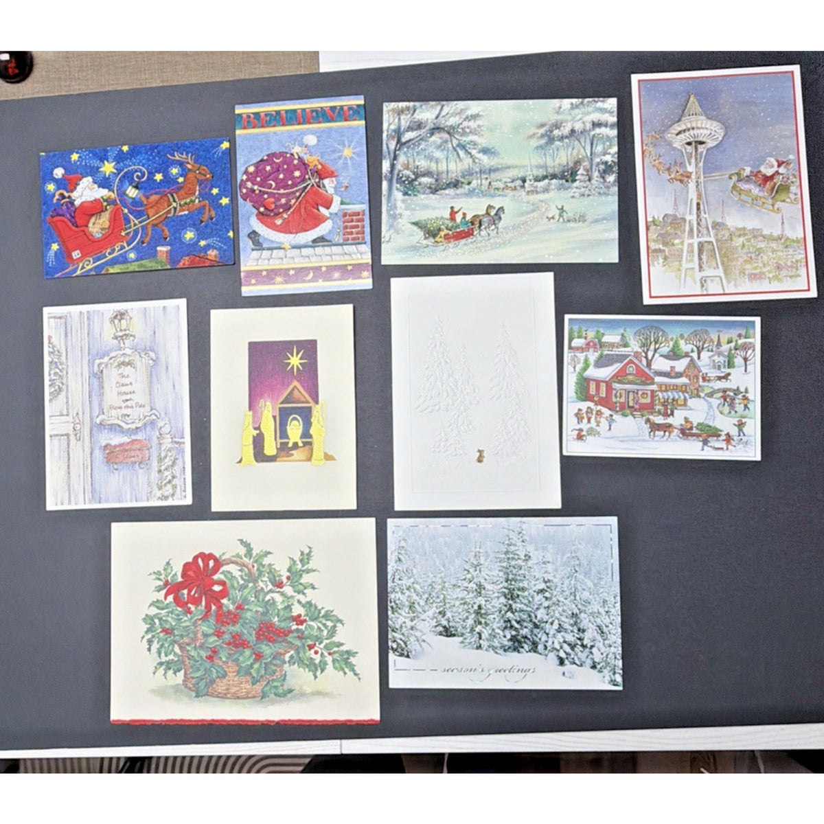 Vtg Lot of 10 Christmas Cards Hallmark Linda David Clementson Sunshine Engelbrei
