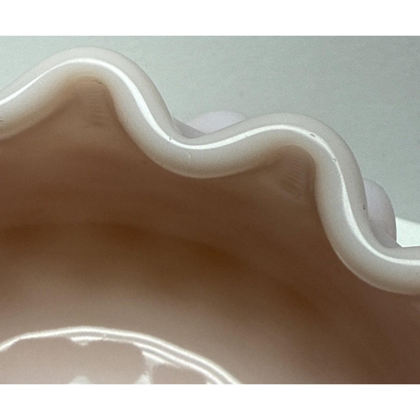 Rare Fenton Pastel Pink Rose Milk Glass Hobnail Candy Dish Powder Jar Lid As-Is