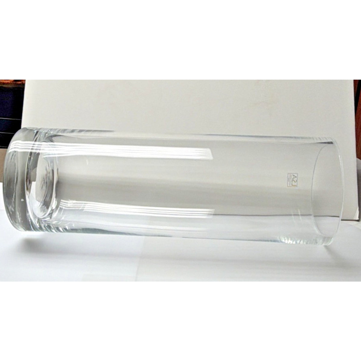 LSA International Mouth Blown Column Vase Large Clear Cylinder Holder As Is