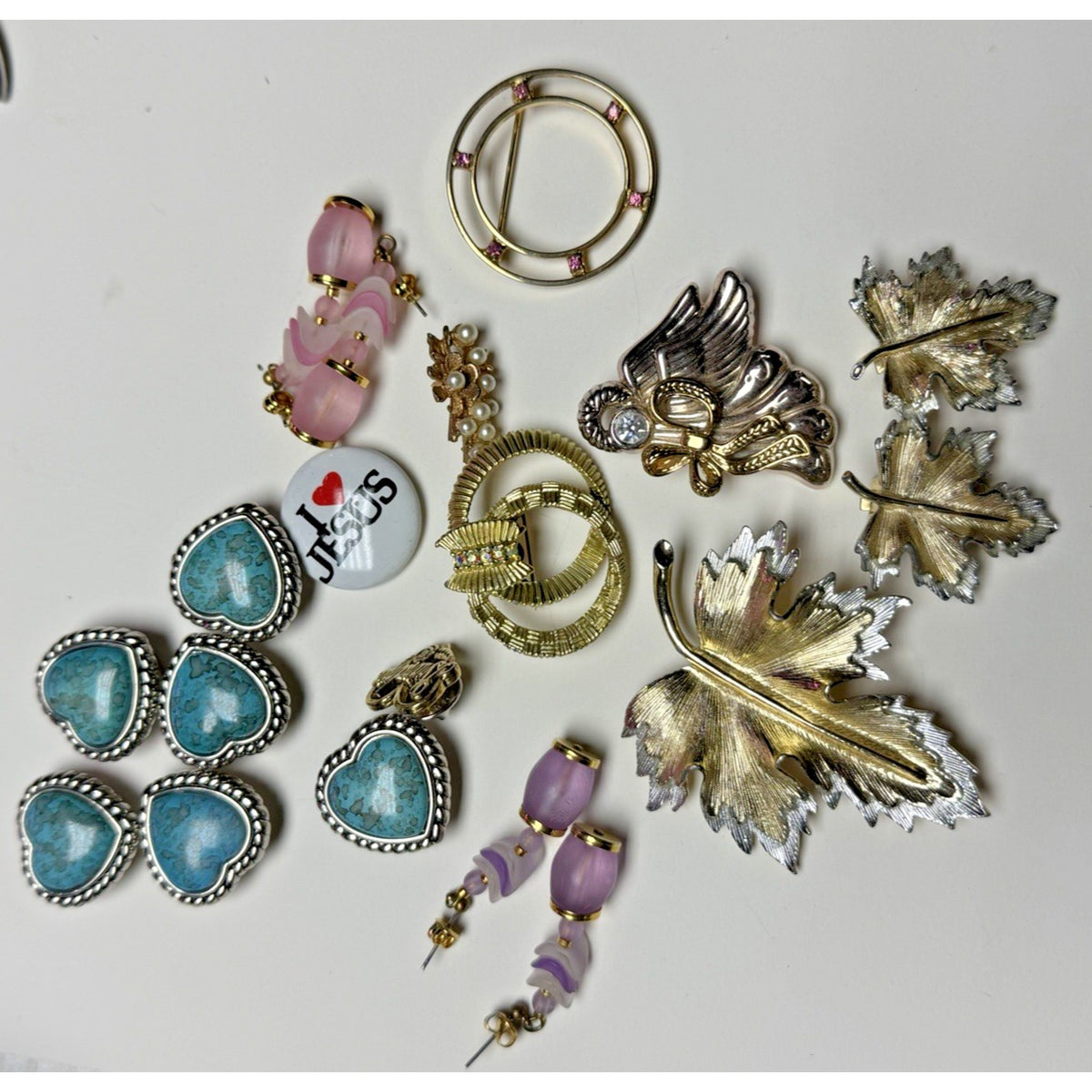 Vintage Lot Modern Jewelry Craft Costume Gemstone Wearable Damage As-Is 2#