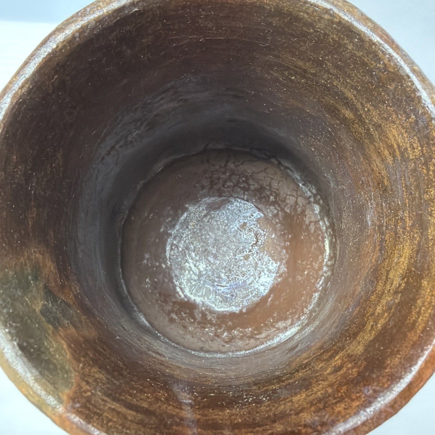 Vintage Navajo Art Pottery Vase Pinon Pine Pot Rope Glazed Fired As Is