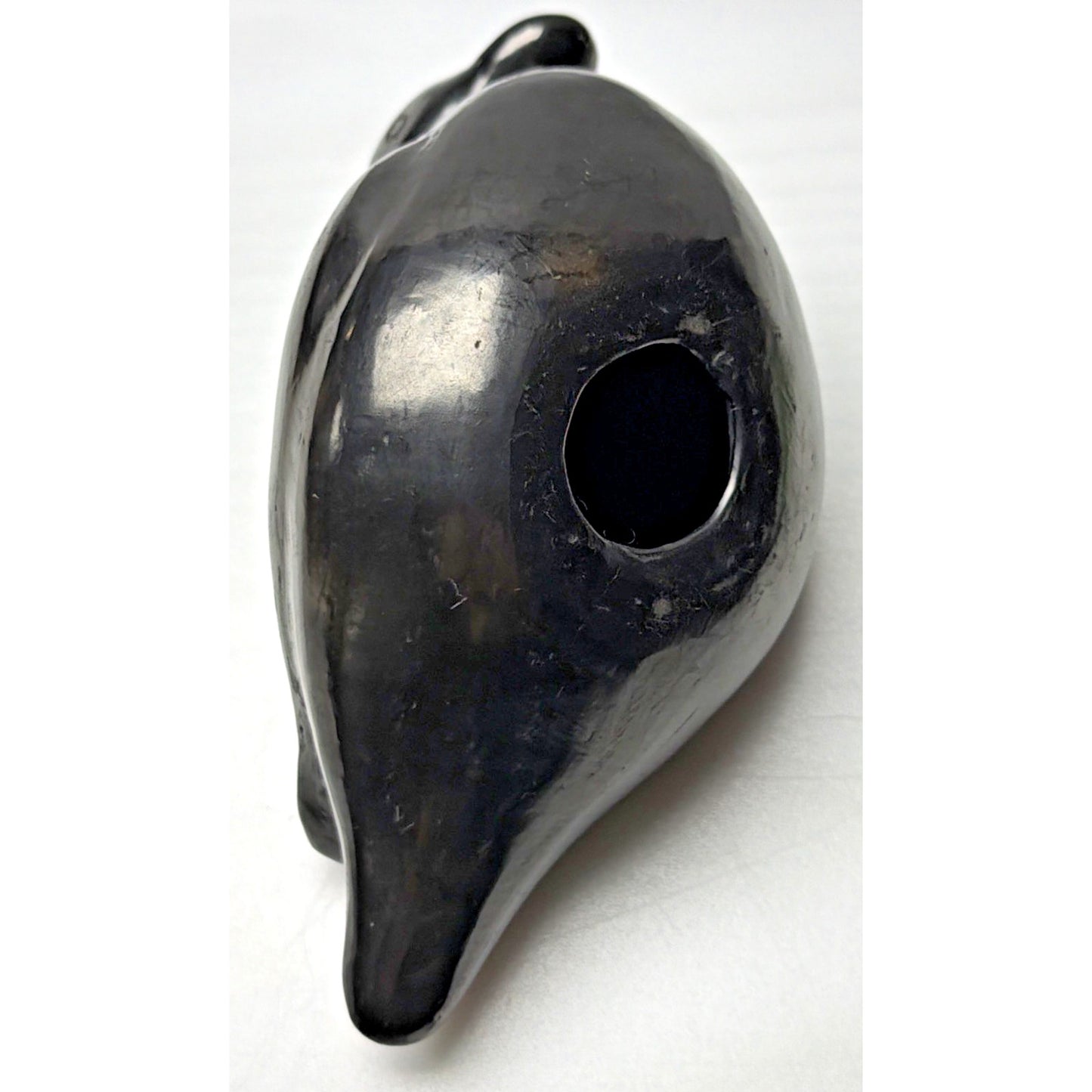 Vintage Oaxaca Barro Negro Mexican Black Clay Pottery Goose Duck Bird Sculpture