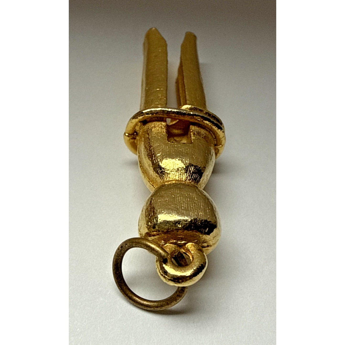 Vintage Gold Tone Clothespin Clothes Pin Peg Charm Pendant Charm