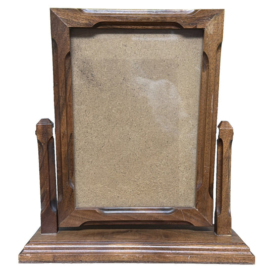 Art Deco Hand Made Dreesman Wood Tabletop Swivel Swing Tilt Picture Frame As Is