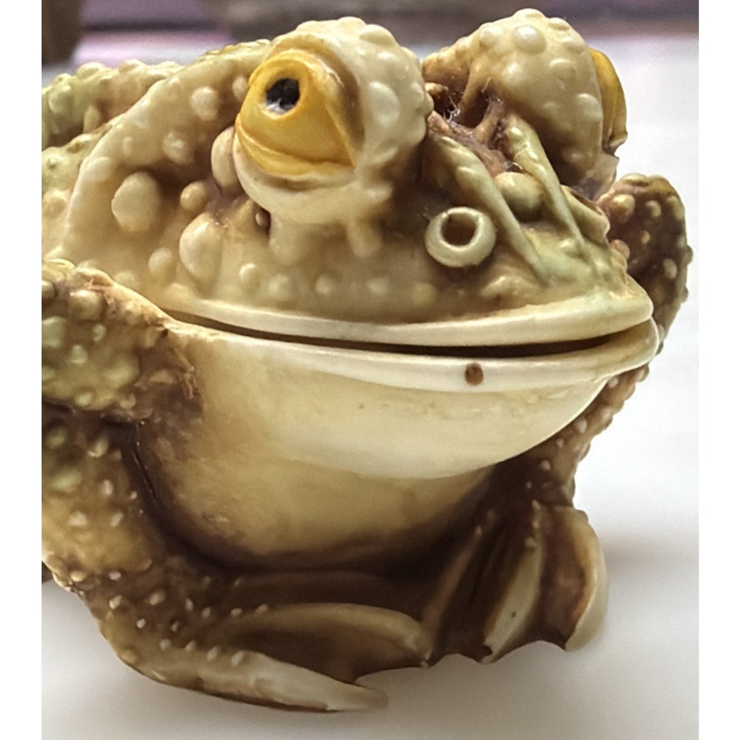Vtg Harmony Kingdom Frog Toad Treasure Jests Princely Thoughts Figurine Trinket