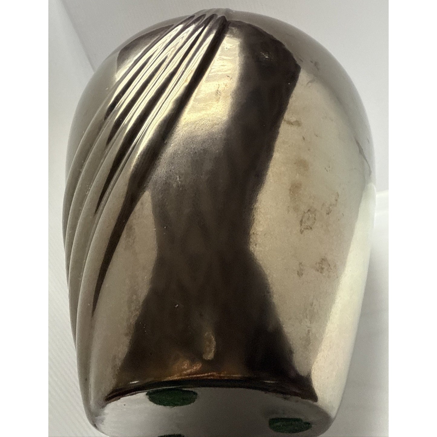 Vtg Haeger Pottery Metallic Bronze Vase Planter Pot Large Abstract Swirl 12 inch