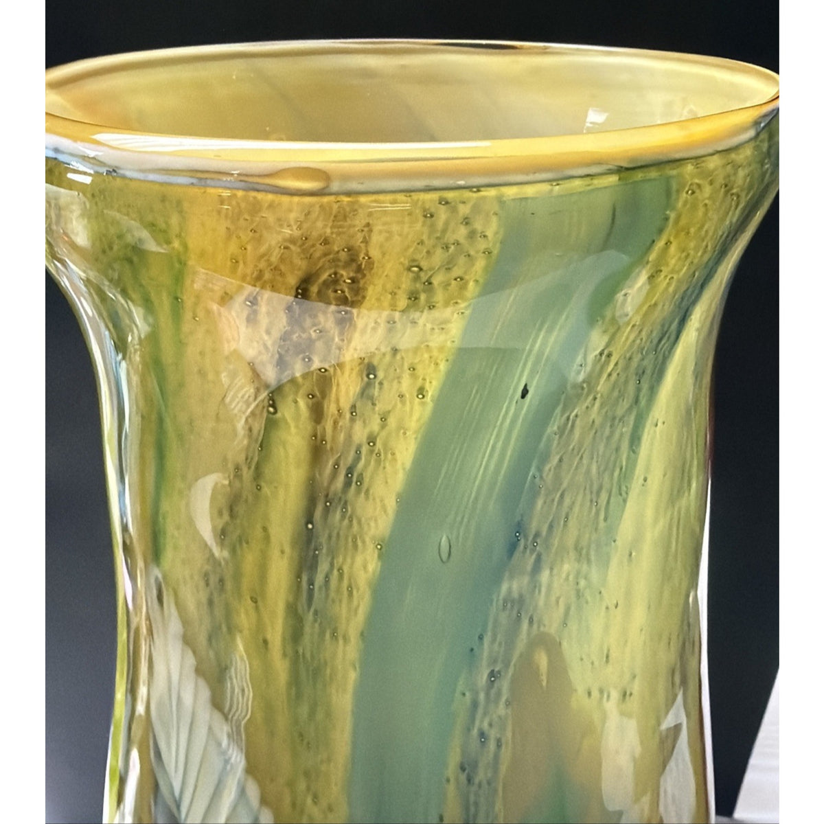 Vtg Cristalleria Ann Primrose D'Arte Murano Abstract Vase Millefiori Sommerso