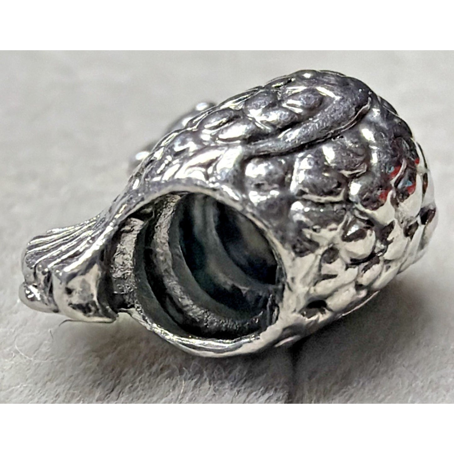 Vintage Sterling Silver Rooster Hen Chicken Bead Charm