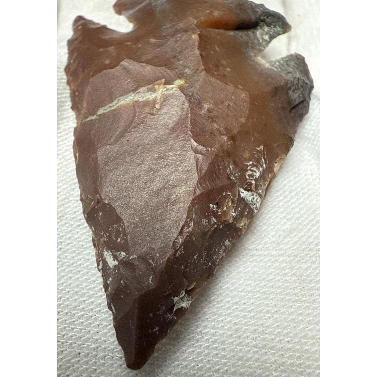 Chert Flint Serrated Edge Brown Gray Arrowhead