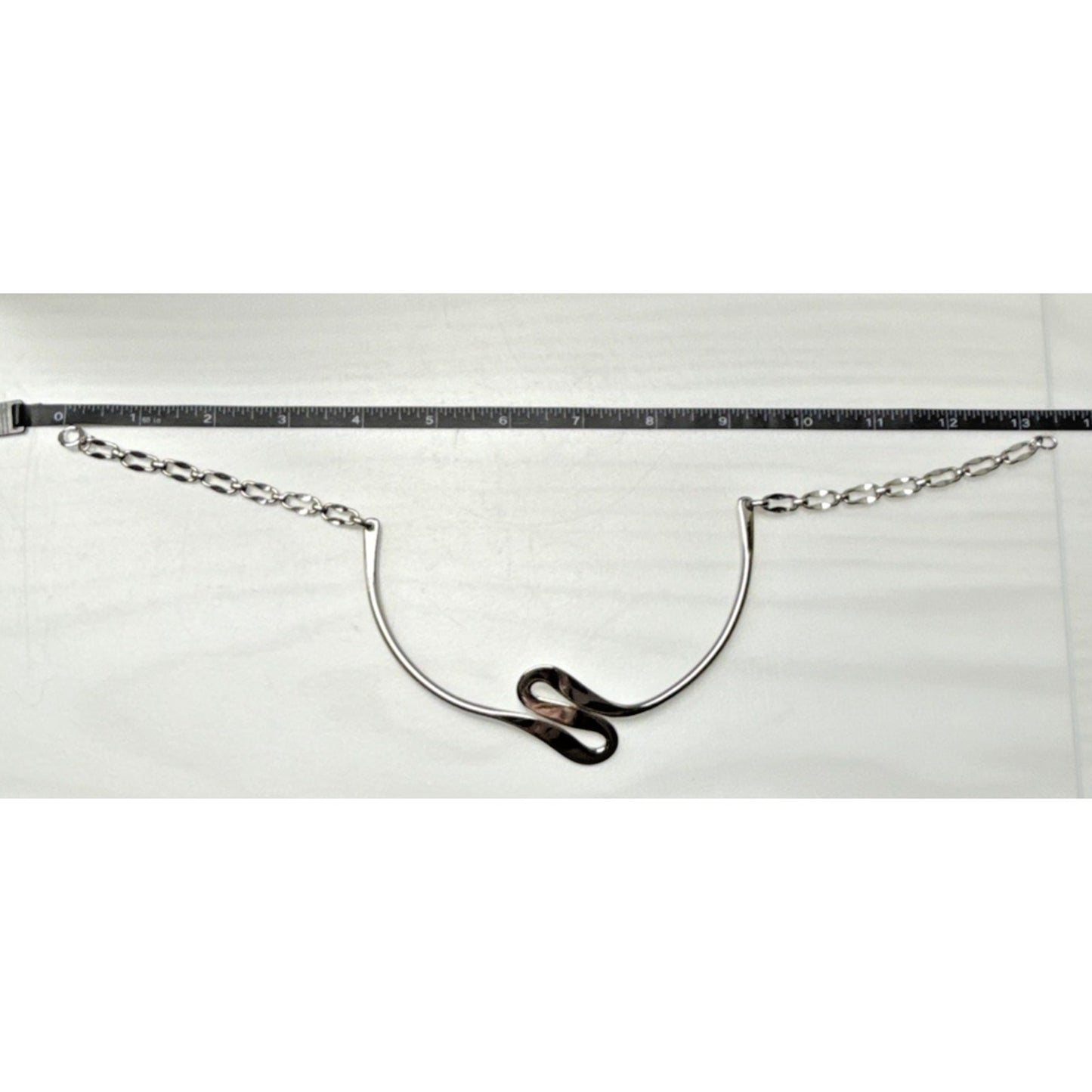 Vintage Napier Modernist Silver Tone Twisted Collar Necklace