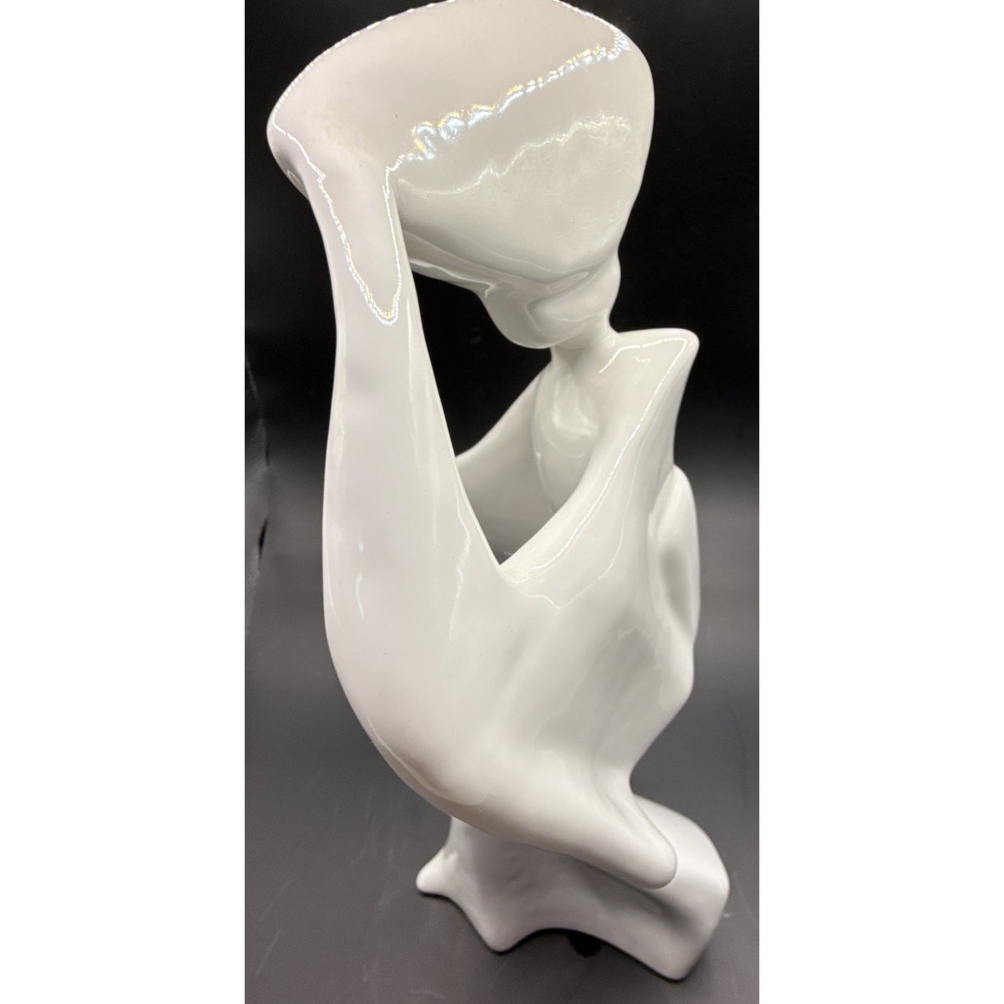 Vtg Blanc de Chine Awa Odori Dancer Sculpture Keiten Takahashi Porcelain Glazed