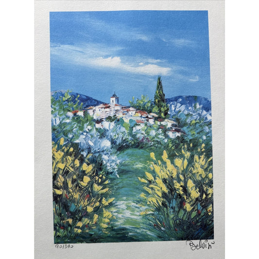 Belvisi Country Side #1 Lithograph Signed Number 90/390 Framed Matted As-Is