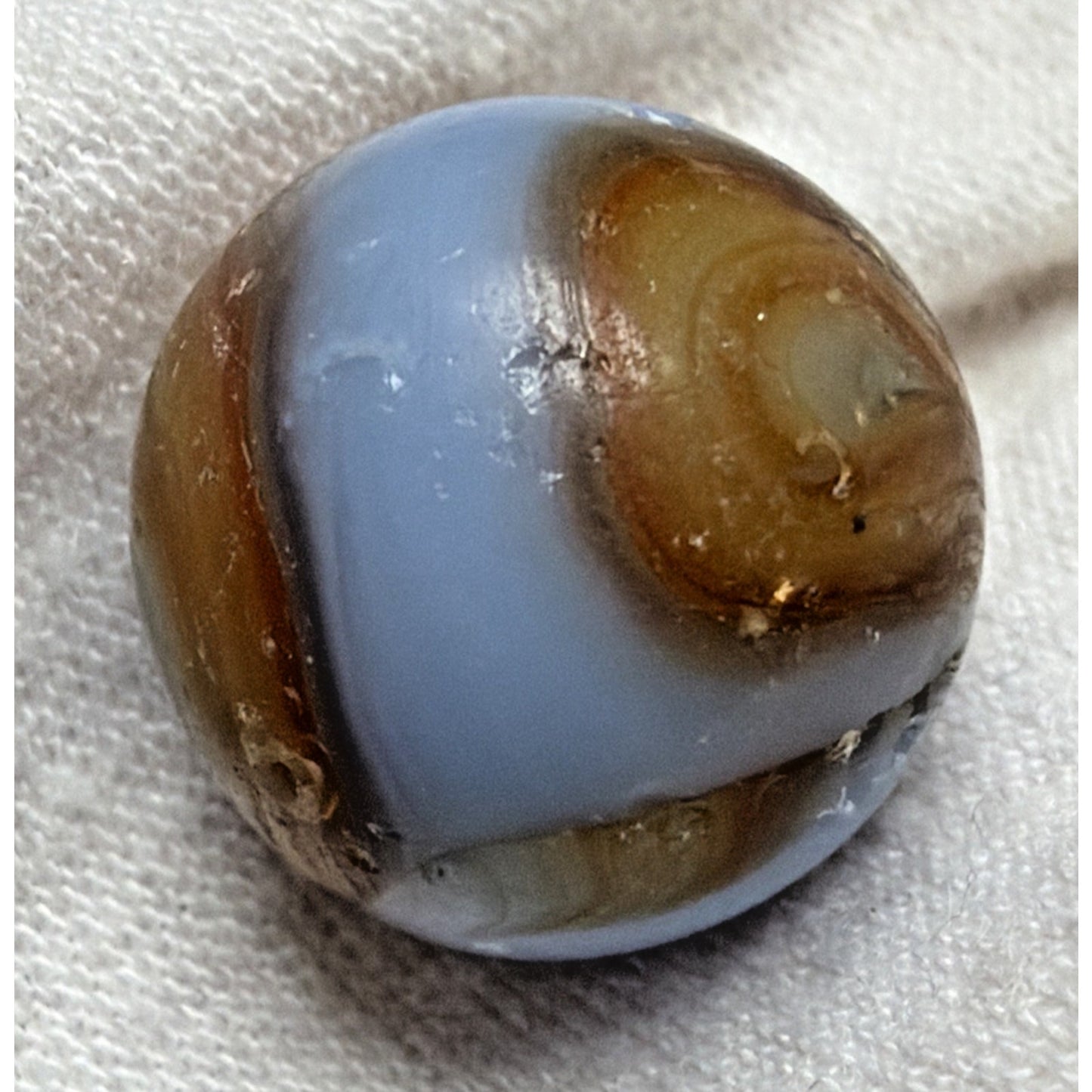 Old Lot of 6 Agate Christensen Peltier Vitro Art Glass Swirl Marbles As Is