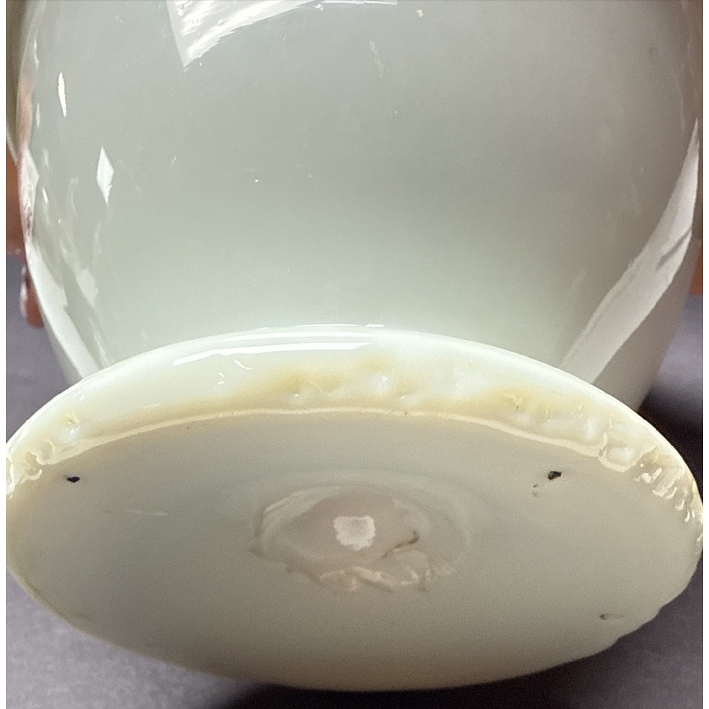 Victorian Peach Blow Vase Bowl Crimped Edge Enameled Floral Footed Signed As-Is