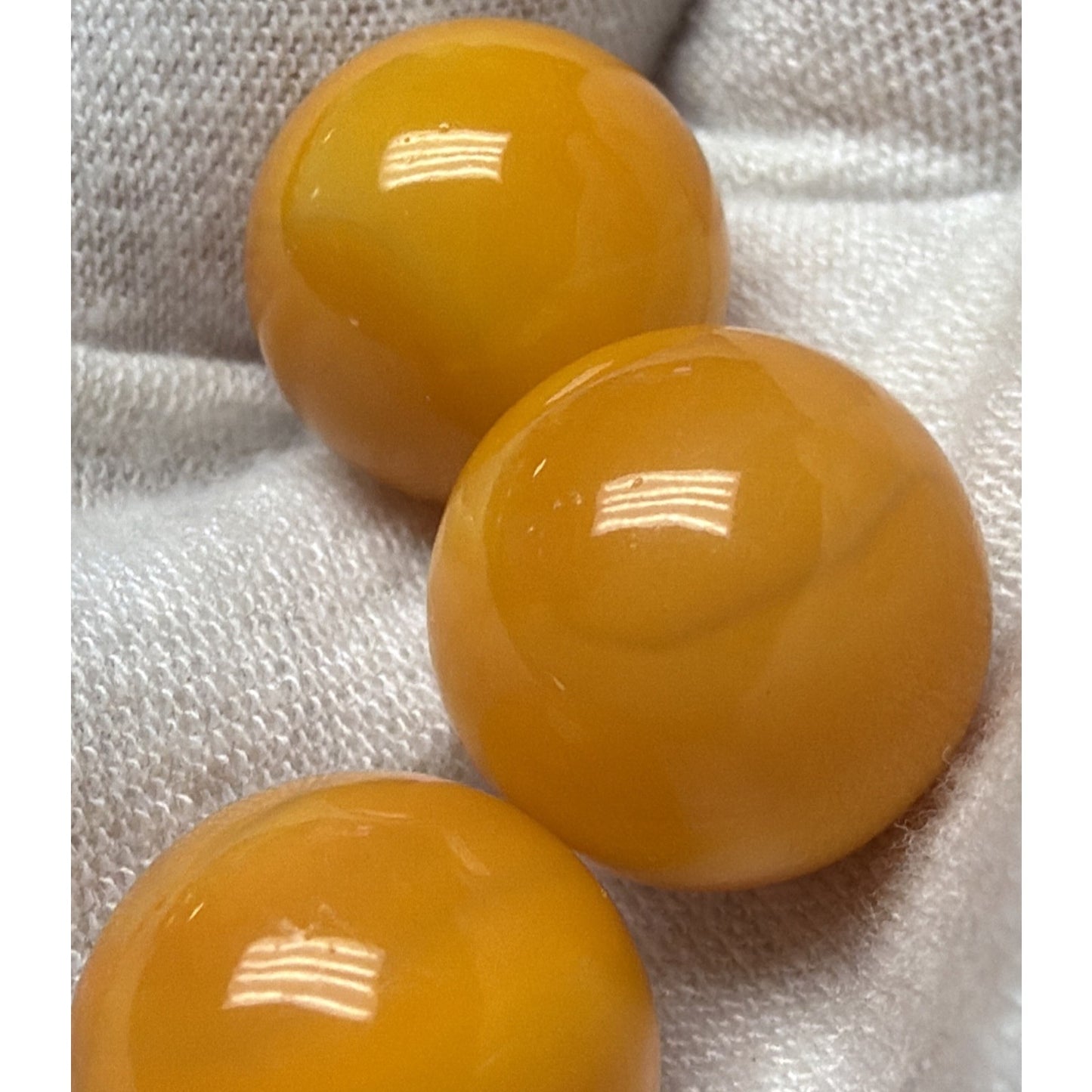 Vtg Lot of 3 Vitro Agate Marble King Orange Marmalade Jelly Butterscotch