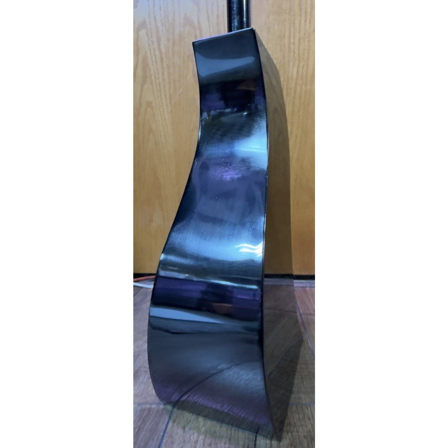 Modernist Chrome Lamp S Shape Wave Mirrored Lamp Large As Is