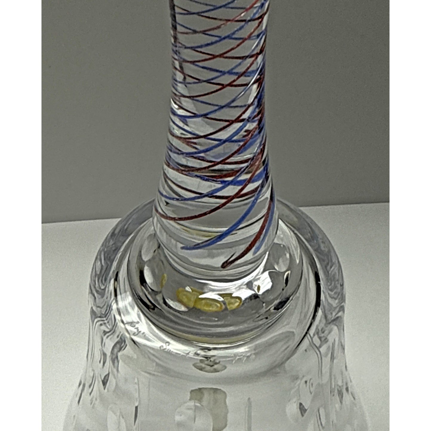 Vtg Royal Doulton Coronation Queen Elizabeth II Crystal Bell Swirl Handle Signed