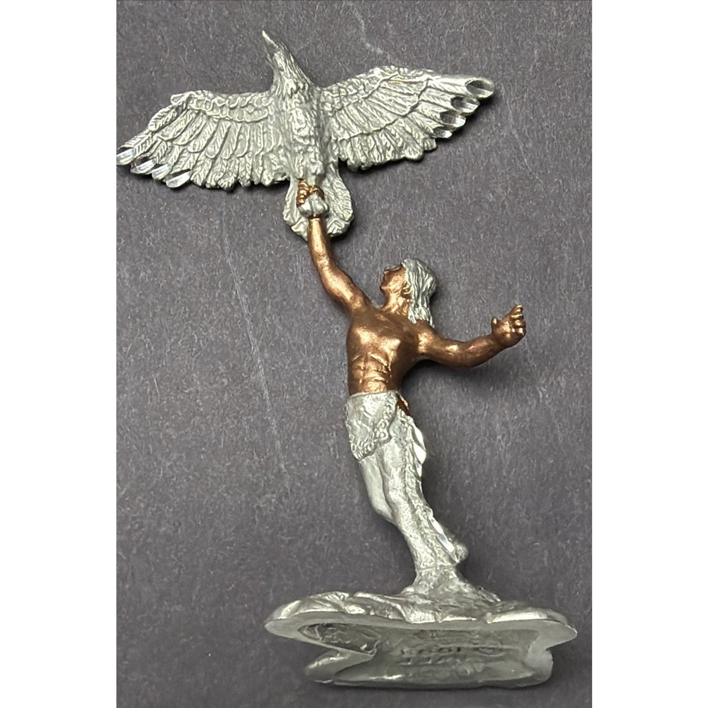 A Silierbok MWFP Masterworks Eagles Flight Gift Native American Pewter Figurine