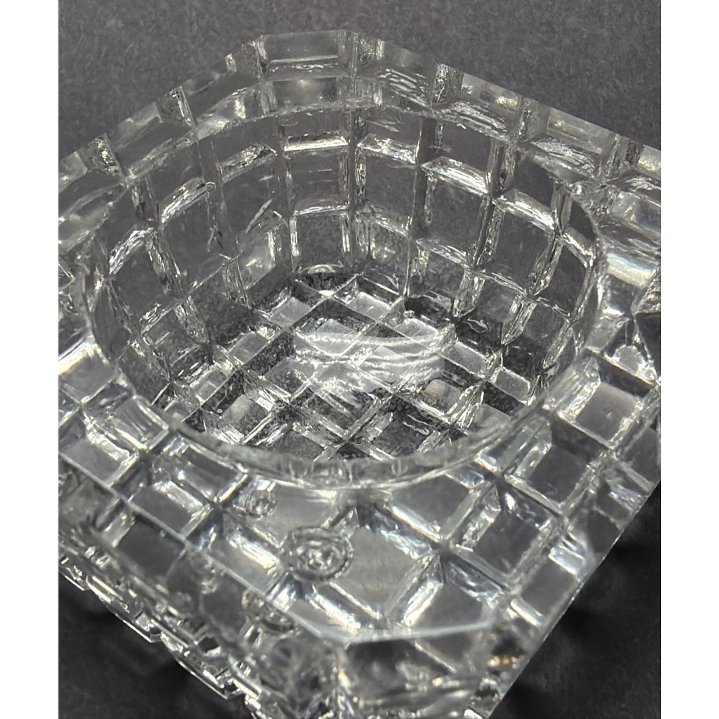 EAPG or ABP Lot of 6 Crystal Glass Square Open Salt Cellar Block Pattern As Is