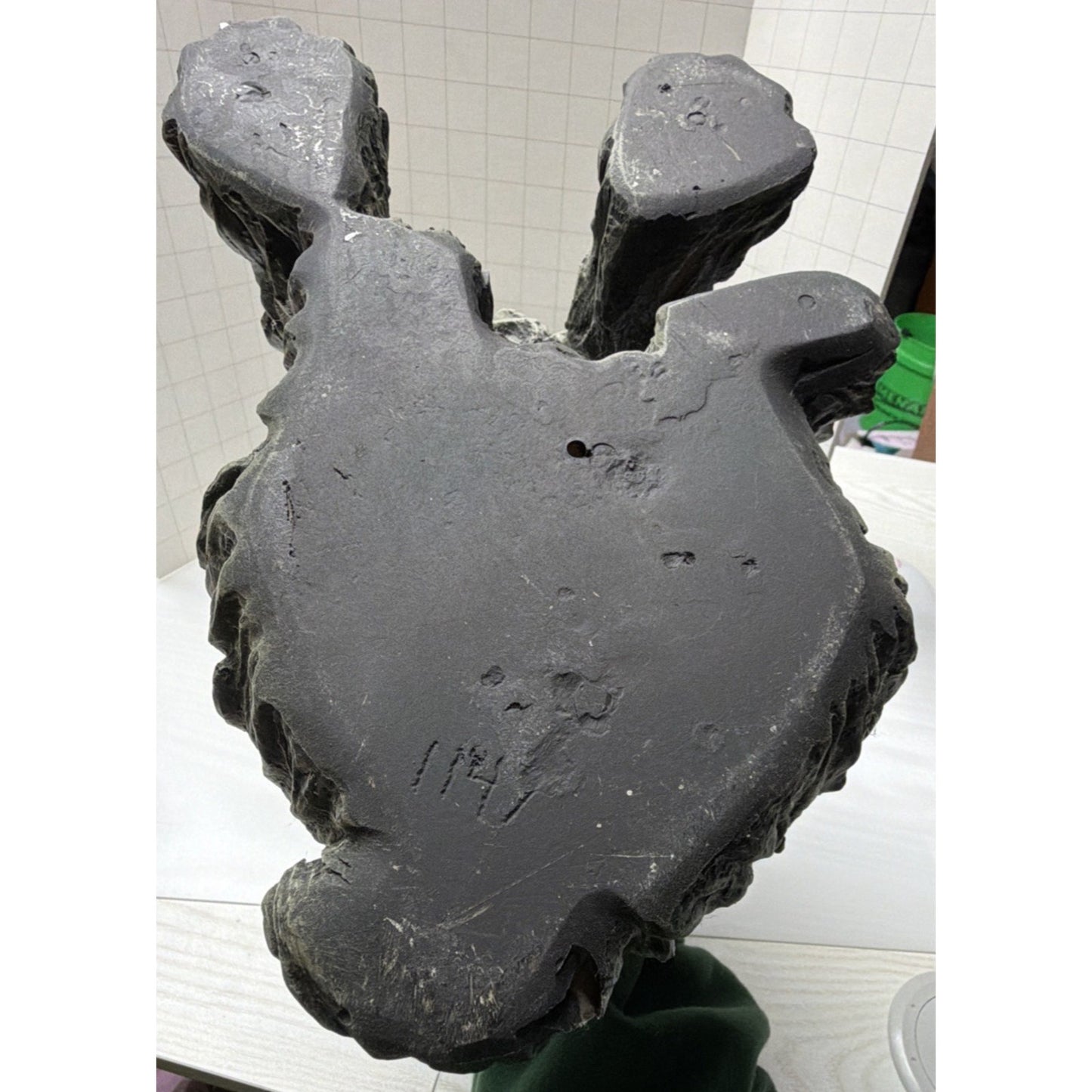 Westie Cairn Terrier Dog Outdoor Statue Large Resin Stone Grey As Is