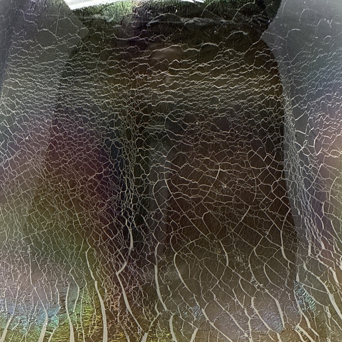 Vintage Imperial Glass Smoke Carnival Stretch Wide Panel Bowl Flare Rim As Is