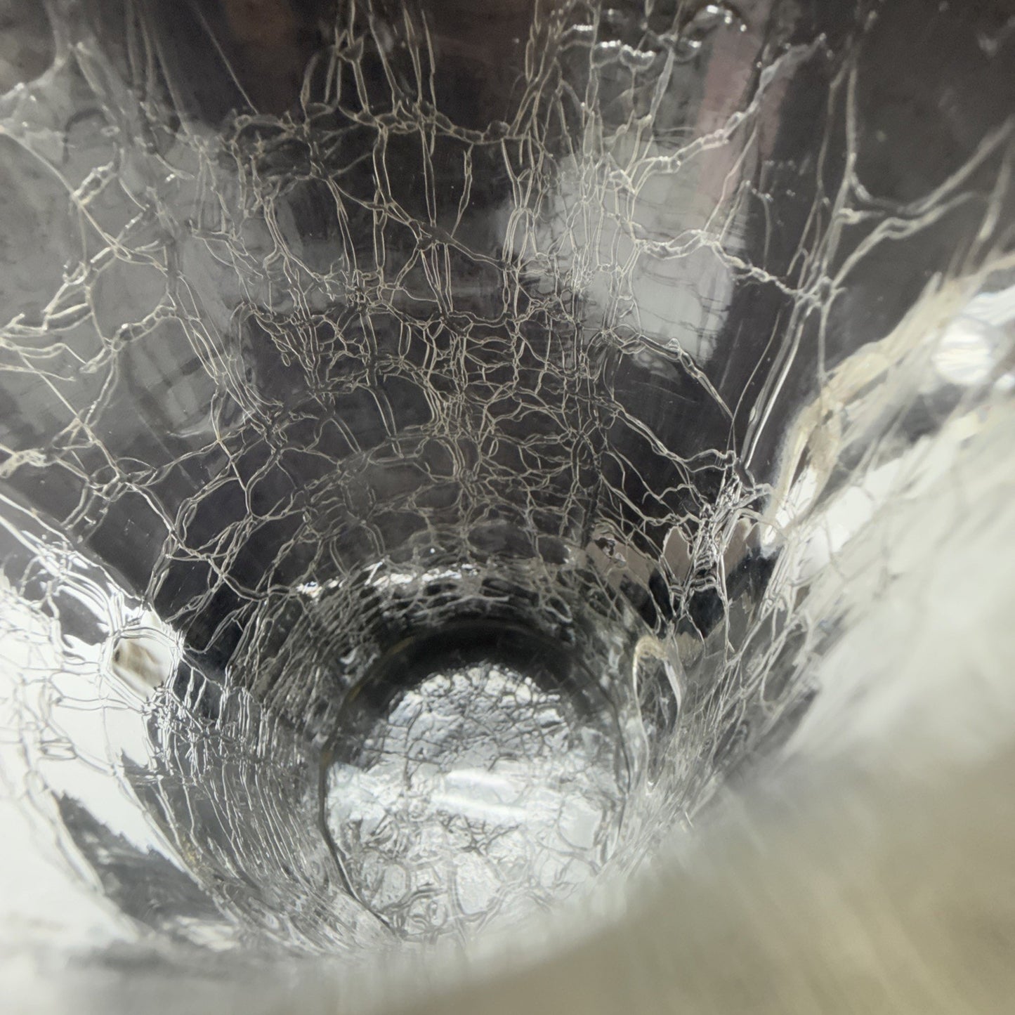 Victorian Kralik Loetz Moser Art Nouveau Glass Pitcher Jug Clear Crackle Ribbed