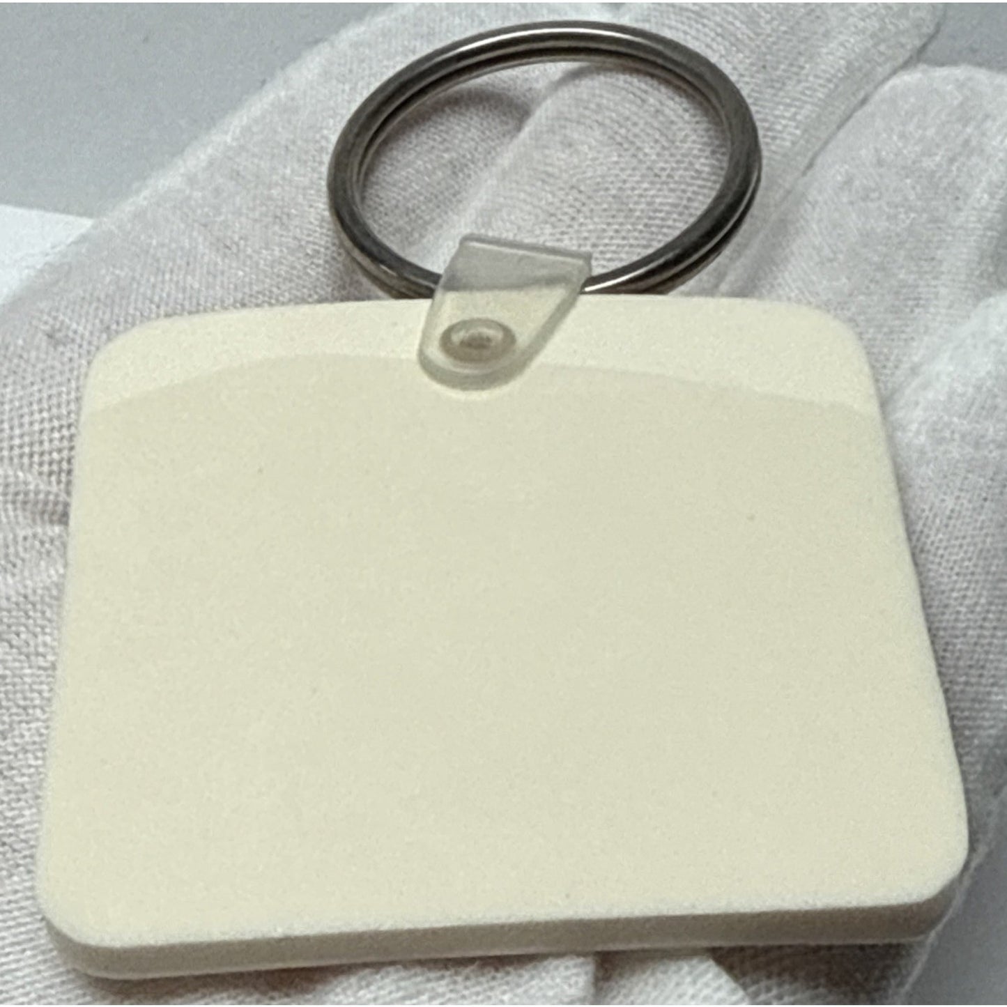 Vintage FS Seed Company Green Plan Farming Keychain Key Ring Rubber Vinyl