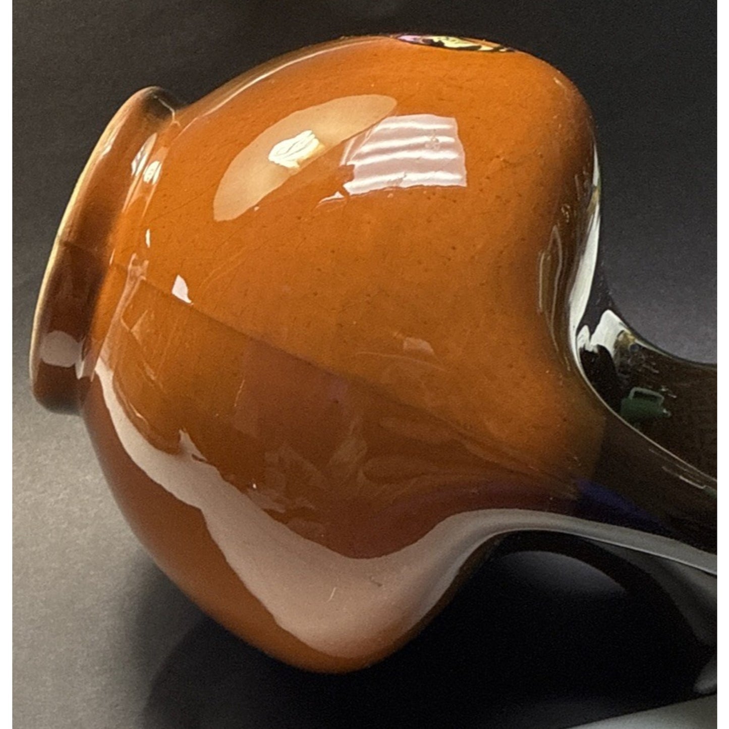 Old Redwood Pottery Glazed Colonial Amphora Vase Double Handle As Is